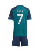 Arsenal Bukayo Saka #7 Alternativní dres pro děti 2023-24 Krátký Rukáv (+ trenýrky)